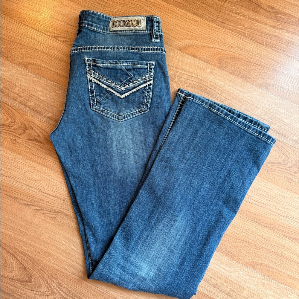 Rock & Roll Cowgirl Women's Blue Boot Cut Jeans